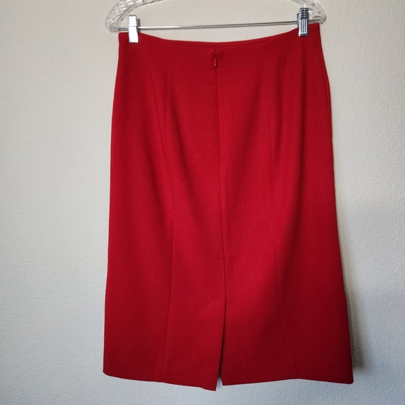 Talbots Red Pencil Skirt Fully Lined Size 10 - Picture 2 of 8